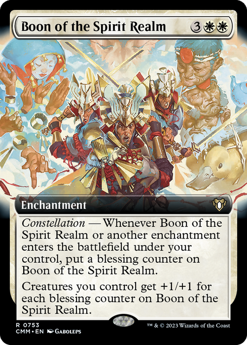 Boon of the Spirit Realm (CMM-753) - Commander Masters: (Extended Art) - for just $0.99! 