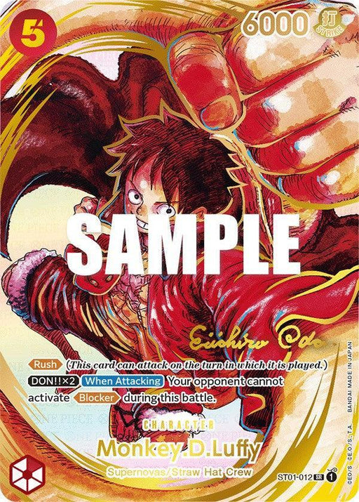 Monkey.D.Luffy (Alternate Art) (Gold-Stamped Signature) [Starter Deck: Straw Hat Crew] - for just $2000! 