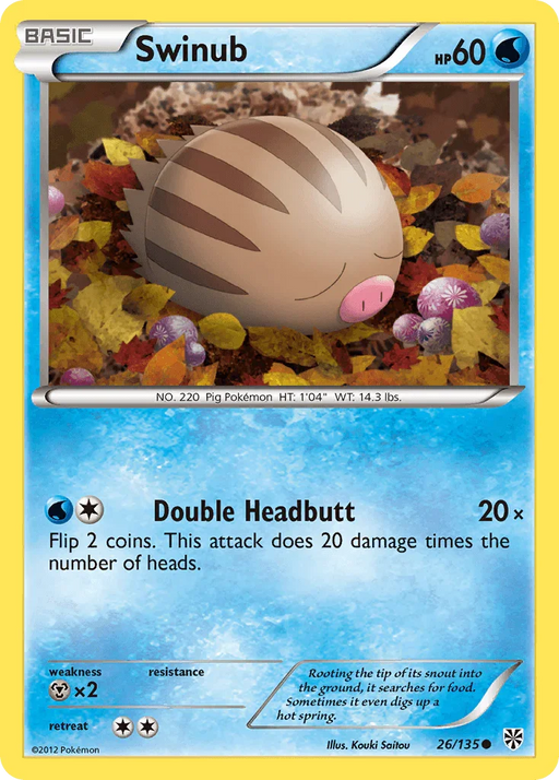 Swinub (26/135) [Black & White: Plasma Storm] - for just $0.15! 