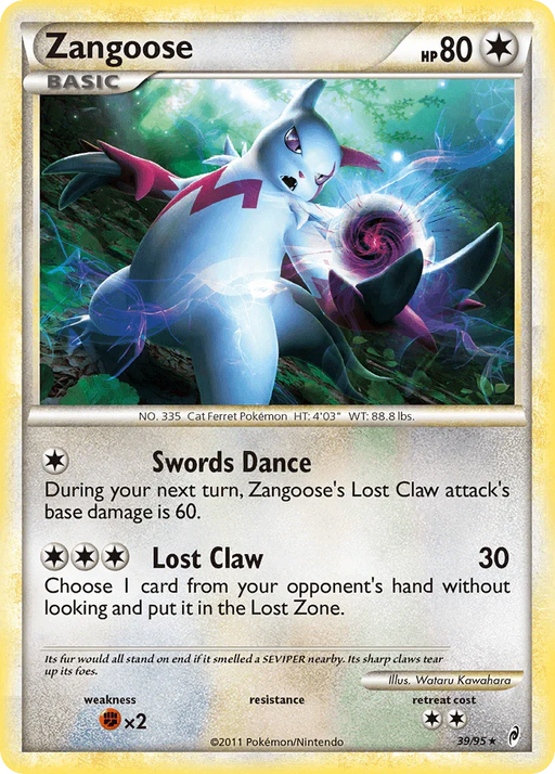 Zangoose (39/95) [HeartGold & SoulSilver: Call of Legends] - for just $0.70! 