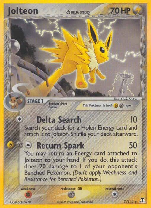 Jolteon (7/113) (Delta Species) [EX: Delta Species] - for just $65.35! 