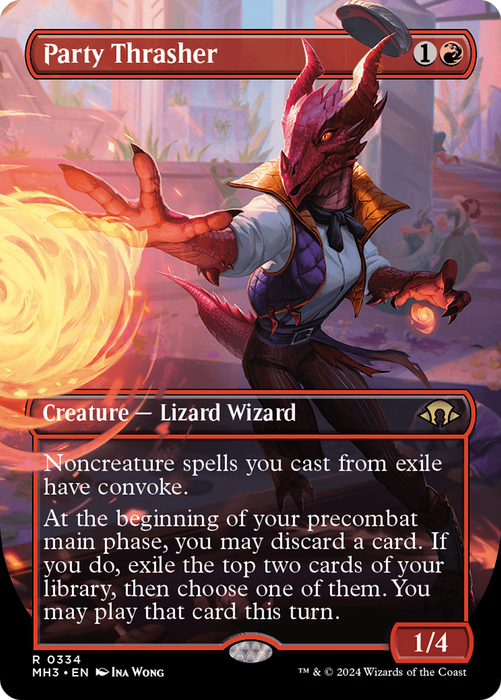 Party Thrasher (Borderless) (MH3-334) - Modern Horizons 3 (Borderless) - for just $1.11! 
