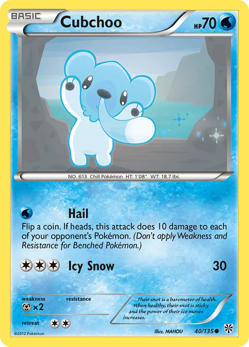 Cubchoo (40/135) [Black & White: Plasma Storm] - for just $0.15! 