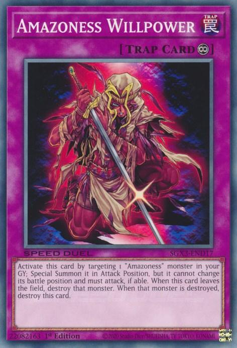 Amazoness Willpower [SGX3-END17] Common - for just $0.10! 