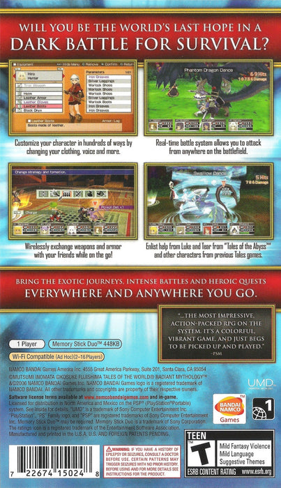 Tales of the World: Radiant Mythology – PlayStation Portable (PSP) - for just $18.99! 
