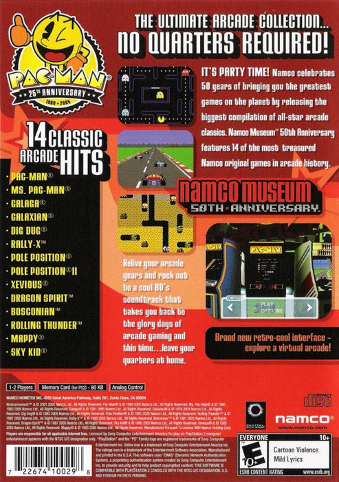Namco Museum 50th Anniversary – PlayStation 2 (PS2) - for just $0! 