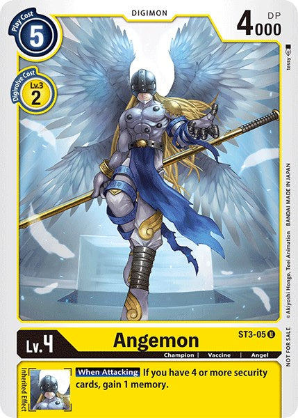 Angemon [ST3-05] (Official Tournament Pack Vol.3) [Starter Deck: Heaven's Yellow Promos] - Just $0.30! Shop now at Retro Gaming of Denver