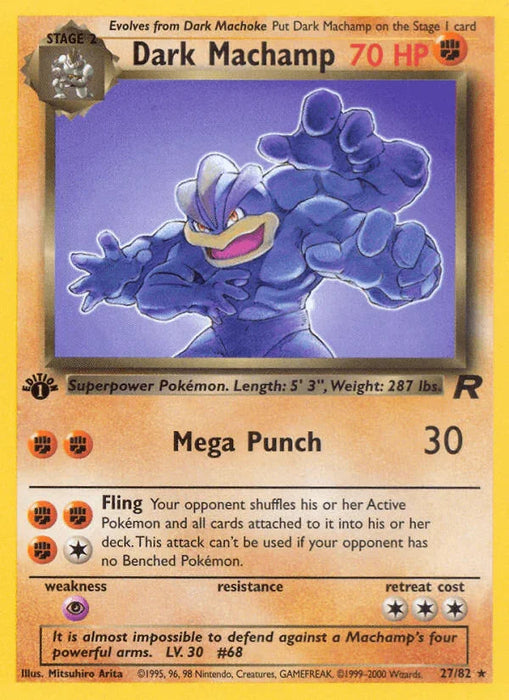 Dark Machamp (27/82) [Team Rocket 1st Edition] - for just $3! 