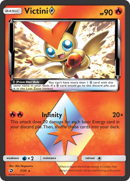Victini (7/70) (Prism Star) [Sun & Moon: Dragon Majesty] - for just $3.95! 