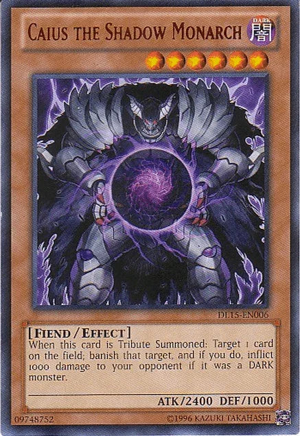 Caius the Shadow Monarch (Red) [DL15-EN006] Rare - for just $4.75! 