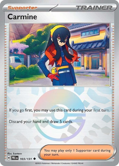Carmine (103/131) (Poke Ball Pattern) [Scarlet & Violet: Prismatic Evolutions] - for just $0.20! 