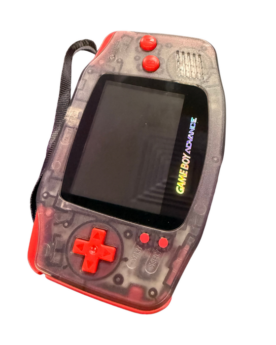 Game Boy Advance System (GBA)[IPS Screen][Custom Red & Black Shell] — Good Condition - for just $274.99! 