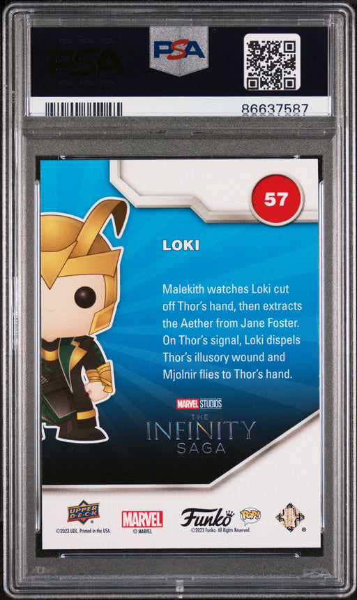 2023 UPPER DECK FUNKO POP MARVEL  LOKI CONVENTION #57  PSA 10 - for just $69! 