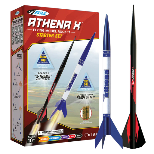 Athena X Starter Set Rocket-Building Kit, Beginner Flying-Rocket-Model Kit for Ages 10+ - for just $49.49! 