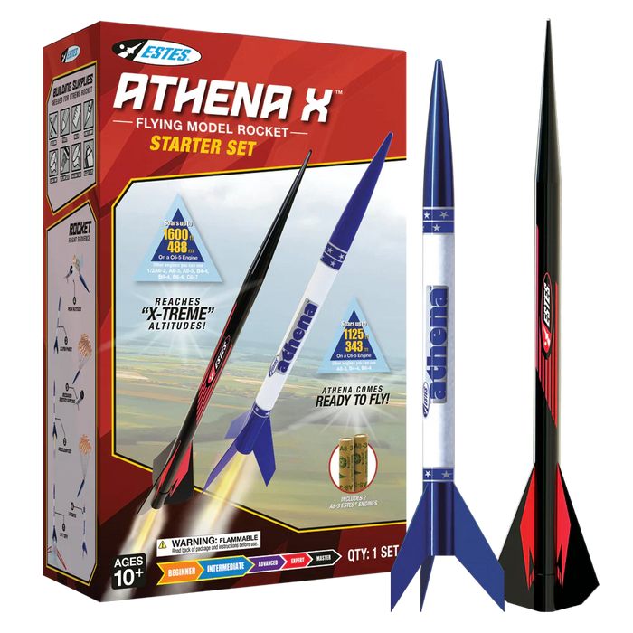 Athena X Starter Set Rocket-Building Kit, Beginner Flying-Rocket-Model Kit for Ages 10+ - for just $49.49! 