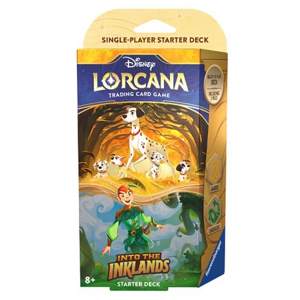 Disney Lorcana: Into the Inklands Starter - Pongo and Peter Pan (Amber/Emerald deck) - for just $19.99! 