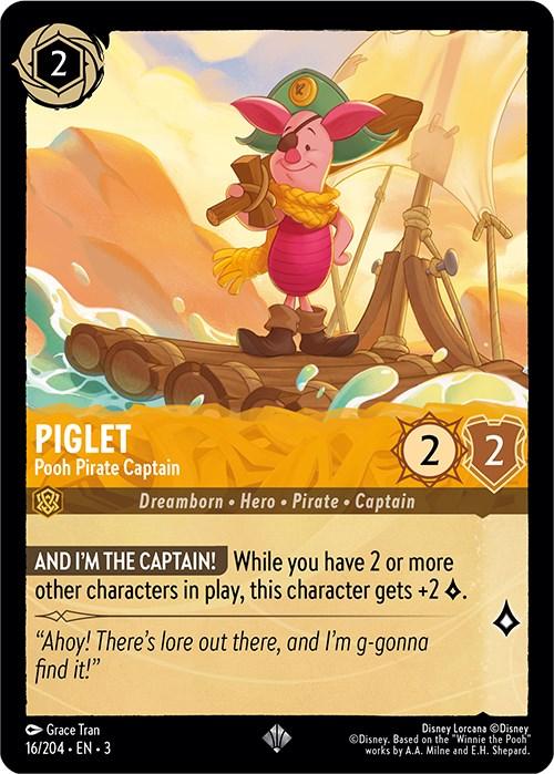 Piglet - Pooh Pirate Captain (16/204) - Into the Inklands - for just $0.15! 