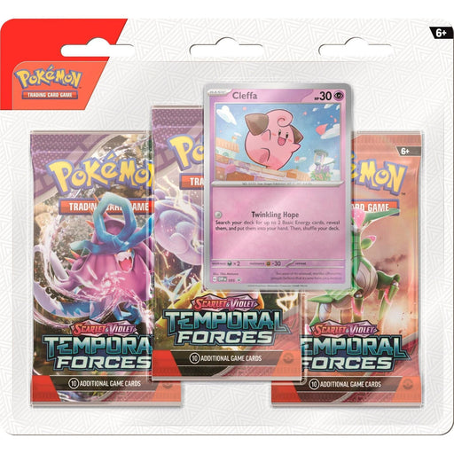 Scarlet & Violet: Temporal Forces - 3-Pack Blister (Cleffa) - Just $11.95! Shop now at Retro Gaming of Denver