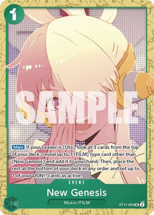 New Genesis (Starter Deck 11: Uta Deck Battle) (ST11-004) - One Piece Promotion Cards - for just $1.15! 