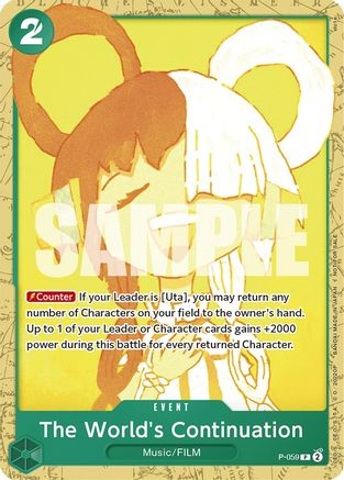 The World's Continuation (Starter Deck 11: Uta Deck Battle) (P-059) - One Piece Promotion Cards - for just $0.13! 