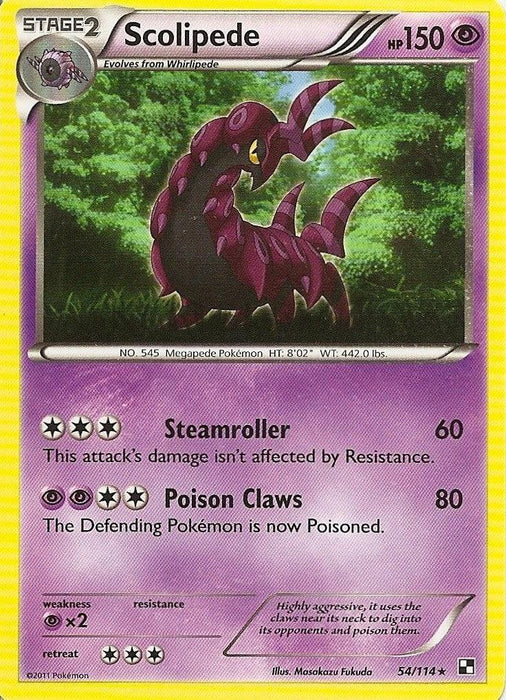 Scolipede (54/114) (Cracked Ice Holo) [Black & White: Dragons Exalted] - for just $8.85! 