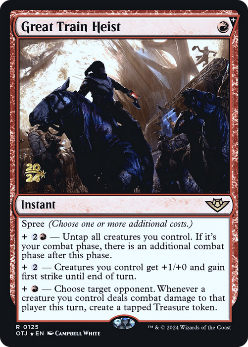Great Train Heist (PRE-125) - Outlaws of Thunder Junction Promos Foil - for just $1.60! 