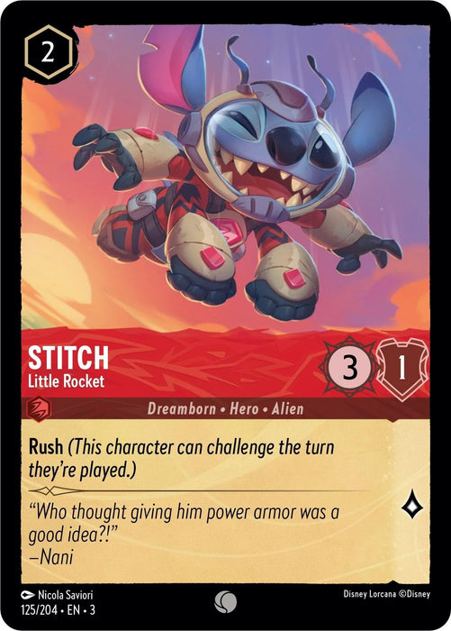 Stitch - Little Rocket (125/204) [Into the Inklands] - for just $0.10! 