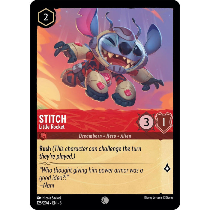 Stitch - Little Rocket (125/204) [Into the Inklands] - Just $0.05! Shop now at Retro Gaming of Denver