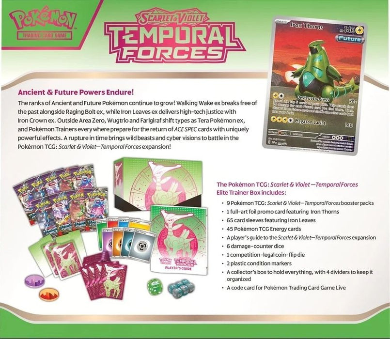 Pokemon: Scarlet & Violet - Temporal Forces Elite Trainer Box - Iron Leaves - for just $59.99! 