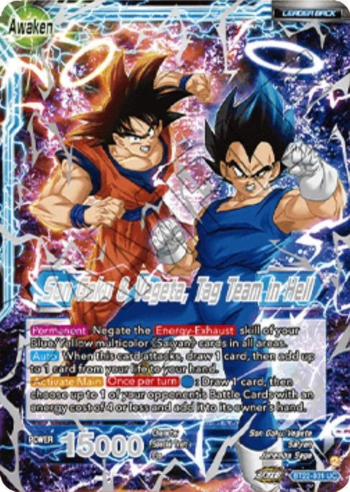 Son Goku // Son Goku & Vegeta, Tag Team in Hell (2023 Championship Finals) (BT22-031) [Tournament Promotion Cards] - for just $0.10! 