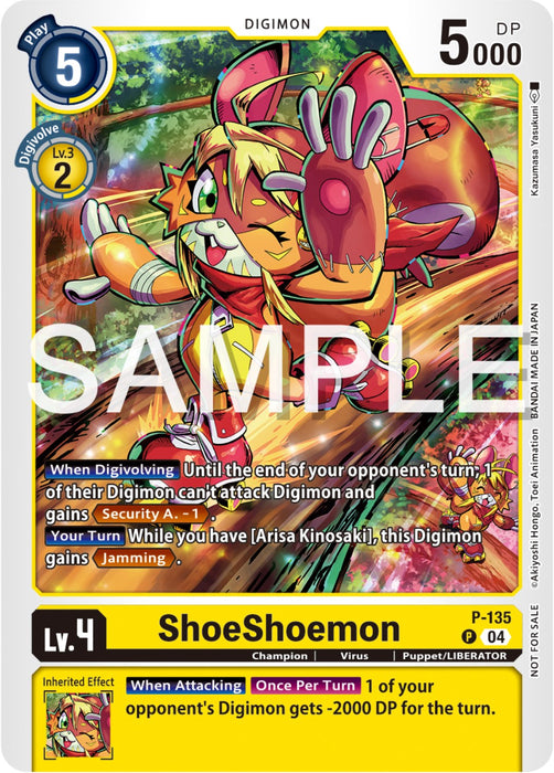 ShoeShoemon [P-135] (Digimon Liberator Promotion Pack) [Promotional Cards] - Just $5.90! Shop now at Retro Gaming of Denver