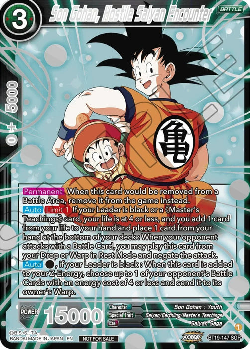 Son Gohan, Hostile Saiyan Encounter (Championship 2023 Reward Alternate Art Card Set) (Holo) (BT19-147) [Tournament Promotion Cards] - for just $18.55! 