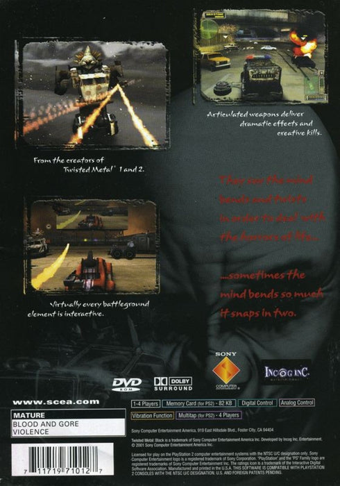 Twisted Metal: Black [Greatest Hits] – PlayStation 2 (PS2) - for just $18.99! 