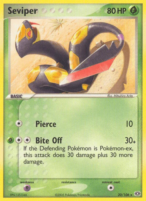 Seviper (20/106) [EX: Emerald] - for just $0.90! 