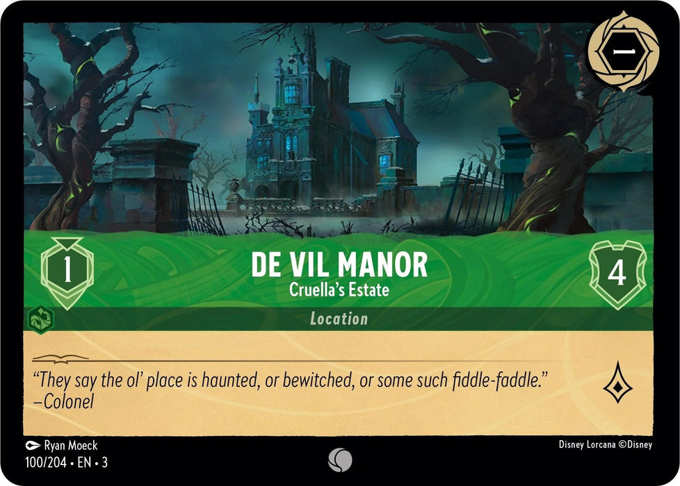 De Vil Manor - Cruella's Estate (100/204) [Into the Inklands] - for just $0.10! 