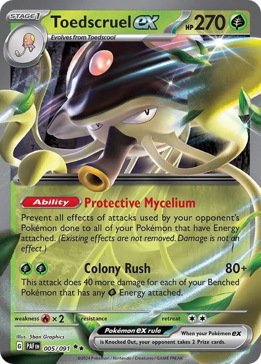Toedscruel ex (005/091) [Scarlet & Violet: Paldean Fates] - for just $0.20! 