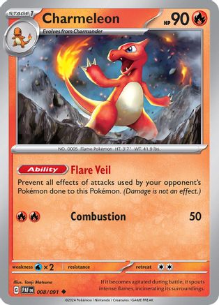 Charmeleon 008/091 - SV Paldean Fates - for just $0.08! 