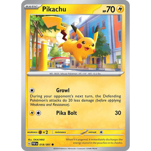 Pikachu (018/091) [Scarlet & Violet: Paldean Fates] - Just $0.10! Shop now at Retro Gaming of Denver