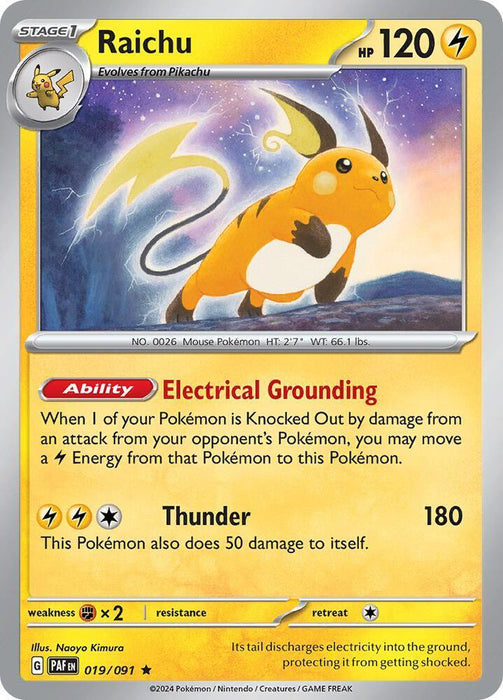 Raichu (019/091) [Scarlet & Violet: Paldean Fates] - for just $0.10! 