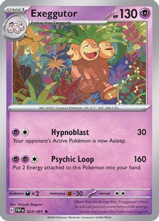 Exeggutor 024/091 - SV Paldean Fates Holofoil - for just $0.08! 