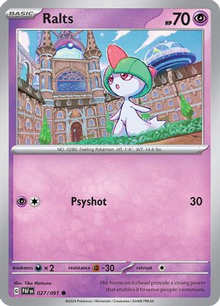 Ralts 027/091 - SV Paldean Fates - for just $0.05! 