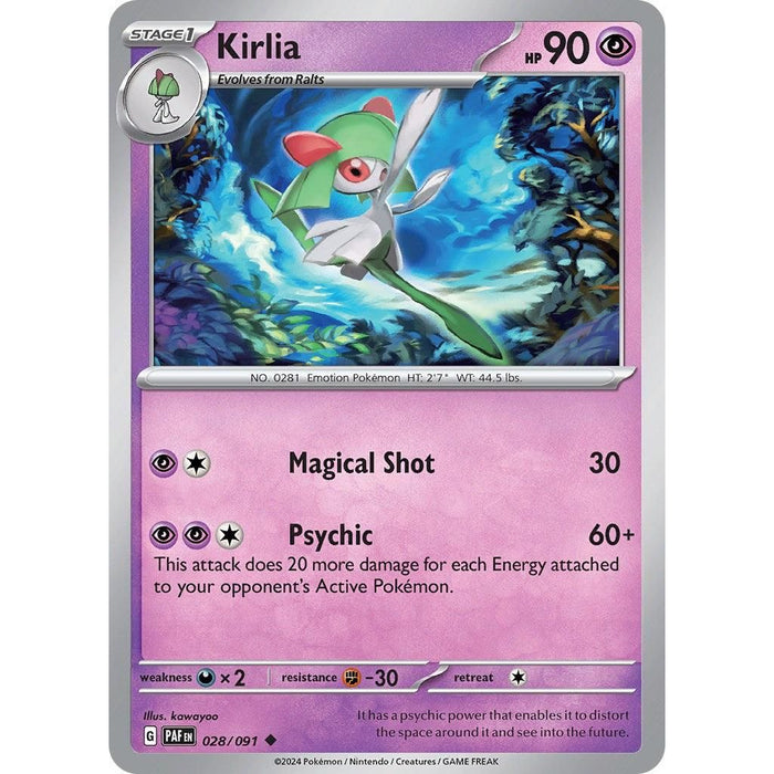 Kirlia (028/091) [Scarlet & Violet: Paldean Fates] - Just $0.10! Shop now at Retro Gaming of Denver