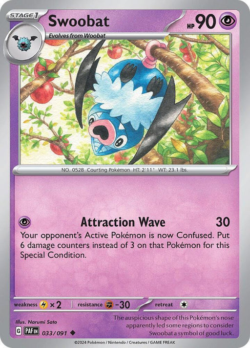 Swoobat (033/091) [Scarlet & Violet: Paldean Fates] - for just $0.10! 