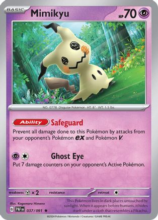 Mimikyu 037/091 - SV Paldean Fates - for just $1.30! 