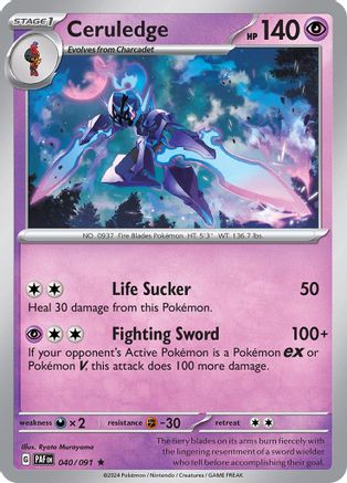 Ceruledge 040/091 - SV Paldean Fates Holofoil - for just $0.08! 