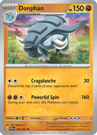 Donphan 049/091 - SV Paldean Fates - for just $0.03! 