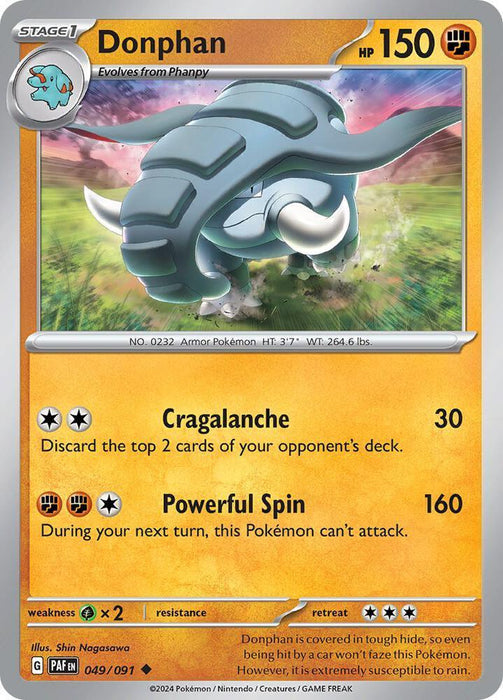 Donphan (049/091) [Scarlet & Violet: Paldean Fates] - for just $0.10! 