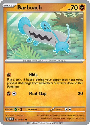 Barboach 050/091 - SV Paldean Fates - for just $0.05! 