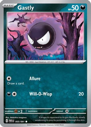 Gastly 055/091 - SV Paldean Fates - for just $0.05! 