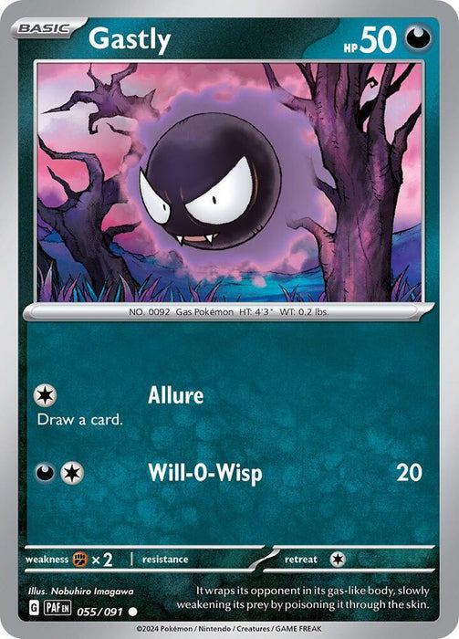 Gastly (055/091) [Scarlet & Violet: Paldean Fates] - for just $0.10! 